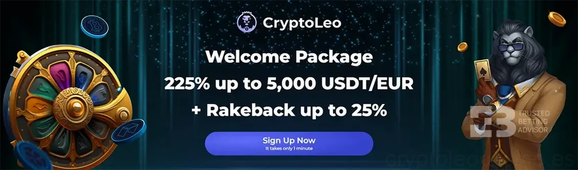CryptoLeo Casino Bienvenida